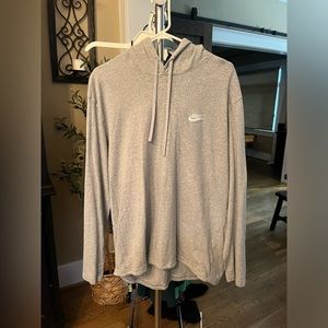 Men’s Nike Jersey Pullover Hoodie, color grey, size XL